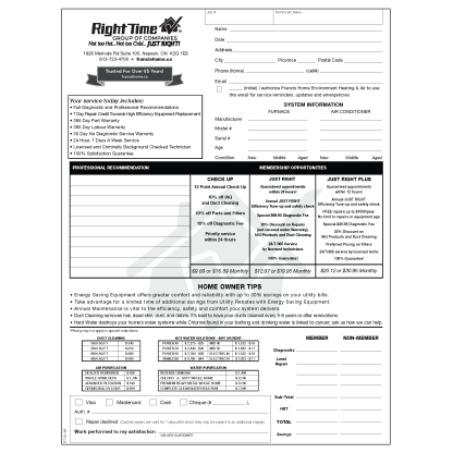 Work Order Repair form